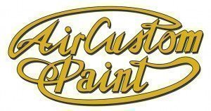 Creación del logotipo para Air Custom Paint Spain logo dorado